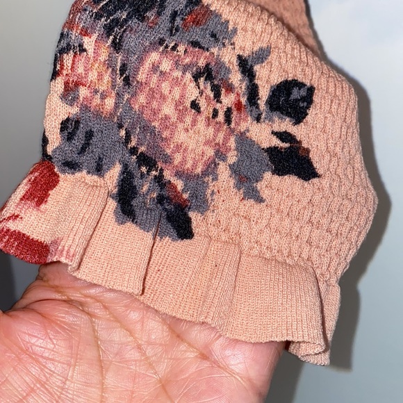 ZARA FLORAL KNIT SWEATER - Picture 8 of 11